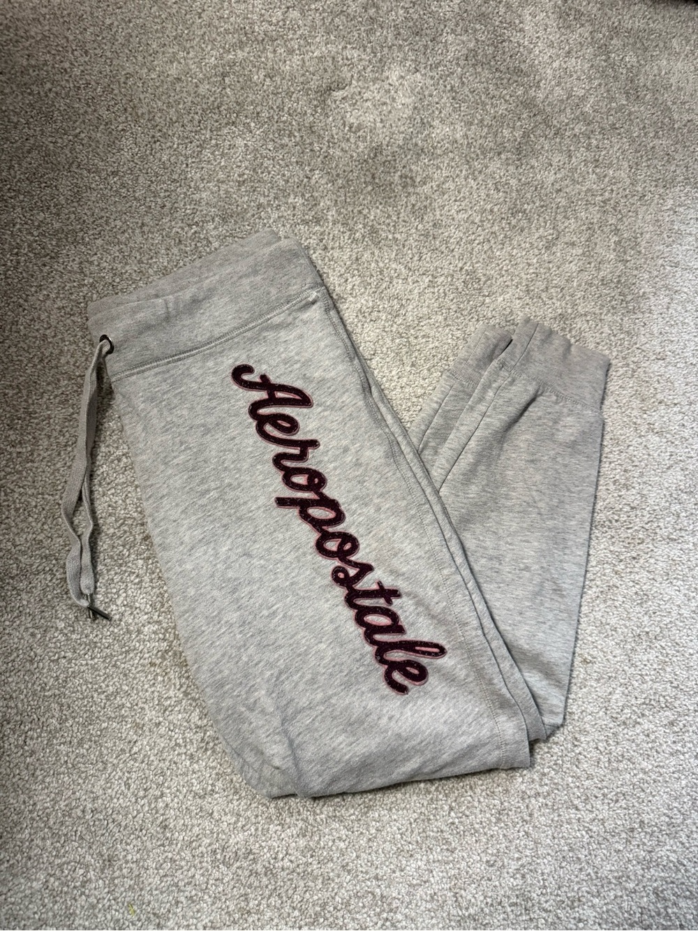 Aeropostale Gray Logo Jogger Sweatpants